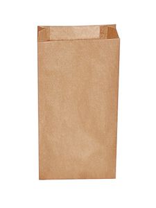 500x Faltenbeutel Papier, braun, 12+5x24cm