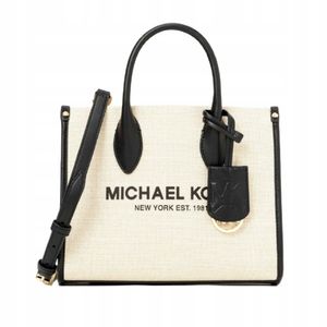 Michael Kors Mirella Shopper Canvas Umhängetasche - Schwarz