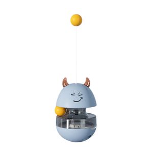 Hračka pre mačky a psy, interaktívna hračka pre mačky 3 v 1, hračka pre mačky s dávkovačom krmiva (modrá)