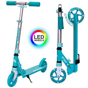 Apollo Cityscooter "Skyracer - Mint" für Kinder und Teens mit LED-Wheels