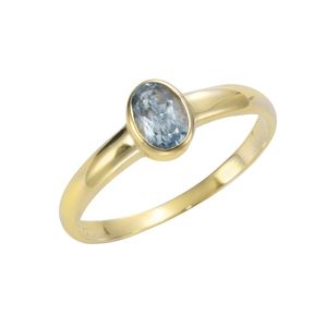 F Ring 333/- Gold gelb 056 (17,8) Blautopas beh. blau 283370168