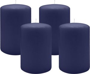 4er Set Adventskranzkerzen Nachtblau Dunkelblau Ø 100 x 150 mm