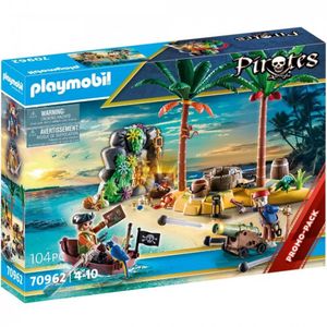 PLAYMOBIL Piraten 70962 Piratenschatzinsel mit Skelett