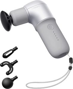 Masážna pištoľ Mini, Naipo Prenosný elektrický masážny prístroj na svaly na krk ramená chrbát so 6 rýchlosťami 4 masážnymi hlavicami, USB nabíjací masážny prístroj pre telocvičňu kanceláriu Domov