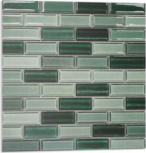 Rechteckiges Mosaik – Selbstklebend – Wandverkleidung – Wandpaneel – Wanddeko – Dekorative Wandpaneele – 3D Wandpaneele – Wandgestaltung selbstklebend – 4 Stück 50 x 50 cm