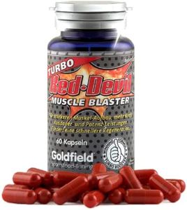 Goldfield - Turbo Red Devil | Muskelaufbau Muskelblaster - Muskel Trainings-Booster 60 Kapseln mit Maca, Tribulus, Guarana, L-Arginin