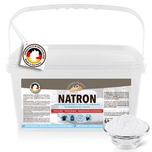 GOLDEN PEANUT Natron Pulver 6 kg - Premium Natriumhydrogencarbonat, Backsoda, Backpulver, Wasch-Soda, hochreine Lebensmittelqualität aus Deutschland