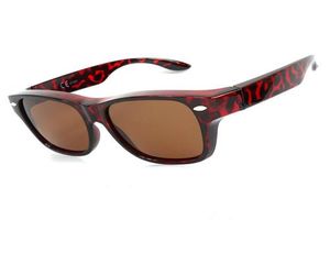 Polarisierte Überzieh Sonnenbrille Überziehbrille Fit Over 5037 Rot
