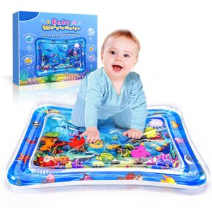 Baby Wassermatte Aufblasbare Wasserspielmatte Sensorisches Spielzeug Kleinkinder Wasserspiel Bodenmatte Wachstum Aktivität , Aufblasbare Bauchzeit Matte (66 x 46 cm)