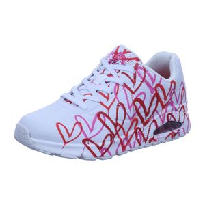 Skechers Damen Sneaker UNO SPREAD THE LOVE Weiß/Pink/Rot, Schuhgröße:EUR 40