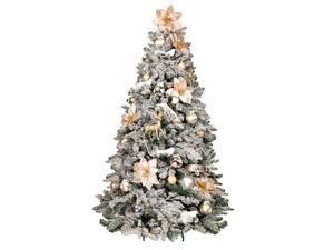 Geschmückter künstlicher weihnachtsbaum mit 86 Stk Kugeln SOFT TONES 210 cm mit Metallständer