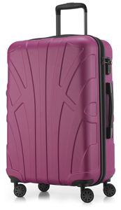 Suitline - Hartschalen-Koffer Check-In Gepäck Trolley Rollkoffer Reisekoffer, TSA, 66 cm, ca. 68 Liter, 100% ABS,Magenta