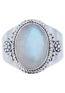 Ring NEKA aus 925er Sterling Silber mit Mondstein weiß