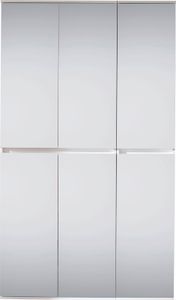 trendteam Garderobe Garderobenschrank Mirror Weiß Melamin 111 x 191 x 34 cm