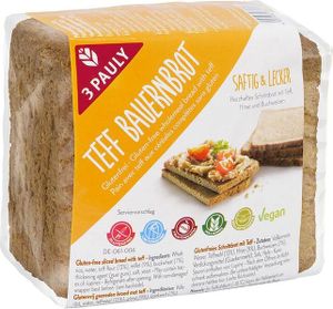 3 Pauly Teff Bauernbrot glutenfrei - 500g