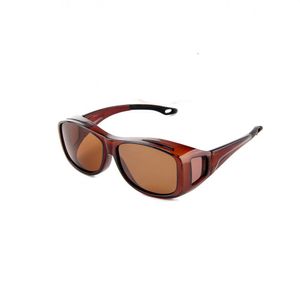 Polarisierte Überzieh Sonnenbrille Überziehbrille Überbrille Fit Over BM5005 farbe BRAUN