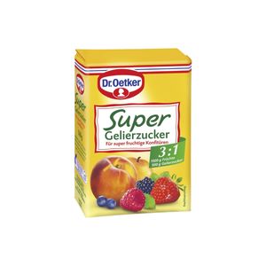 Dr. Oetker Super Gelierzucker für fruchtige Konfitüren und Gelee 500g