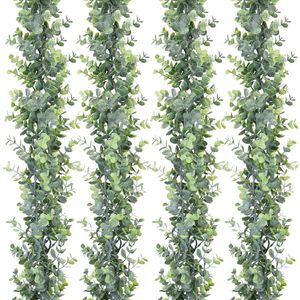 Kunstpflanze Künstliche Eukalyptus-Girlande, künstliche Ranken Gras
