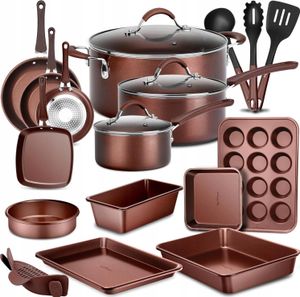 NutriChef Kochgeschirr Set 20 Teilig – Topfset, Pfannenset & Backformen Set Antihaft – PFOA/PFOS-freie Kochtöpfe – Induktions Töpfe & Pfannen NutriChef Kochgeschirr Set 20 Teilig – Topfset, Pfannenset & Backformen Set Antihaft – PFOA/PFOS-freie Kochtöpfe – Induktions Töpfe & Pfannen