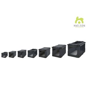 MAELSON Soft Kennel Transportbox, faltbar - anthrazit - 82 x 59 x 59