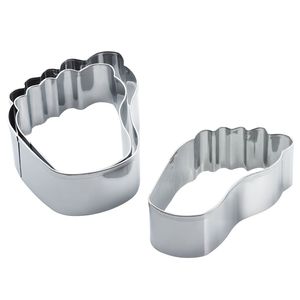 Westmark 31972260 Ausstechformen Käse-Füße, Edelstahl, H 6,5, 8 und 11 cm, silber, 3-teilig (1 Set)