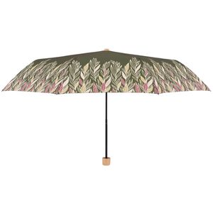Doppler NATURE Mini - skládací udržitelný deštník olivový se vzorem