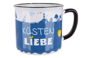 Keramik Tasse "Küsten Liebe", D9,8cm x H8,7cm, von Gilde