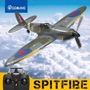 Spitfire Fighter 2,4 GHz EPP 400mm Spannweite 6-Achsen-Gyro Ein-Tasten-U-Turn Kunstflug Mini RC-Flugzeug RTF für Trainer/Anfänger, mit 2 Batterien