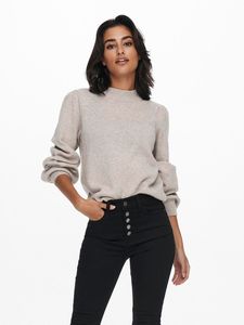 Sweter dzianinowy okrągły dekolt długi rękaw regular fit Pullover V-neck pasek bez rękawów sweter dzianinowy | M