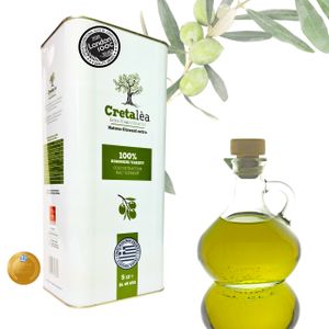 Olivenöl 5 Liter aus Kreta  0.2% Ölsäure, Extra Vergine Olivenöl direkt vom Erzeuger, traditionell kaltgepresst,frisch,vollmundig & fruchtig. Neue Ernte