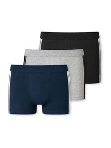 Schiesser 3er Pack - 95/5 Stretch - Organic Baumwolle Shorts / Pants Mit softem, tonalem Bund für höchsten Tragekomfort,  Kontrastfarbene Seitenstreifen, Elastische Single-Jersey-Qualität