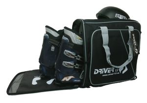 Driver13 Skistiefelrucksack mit Helmfach schwarz-grau