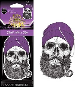 AROMA CAR MUERTOS Totenkopf mit Pfeife Korallen Lufterfrischer