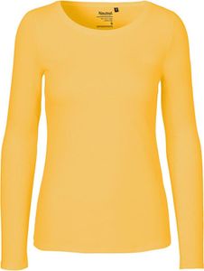 Neutral O81050 | Damen Long Sleeve T-Shirt / 100% Fairtrade-Baumwolle - Farbe: Yellow - Größe: L