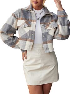 Damen Strickjack Langarm Mantel Winter warme Strickjacke Outwear Freizeit Wolljacke, Farbe:Grau, Größe:S