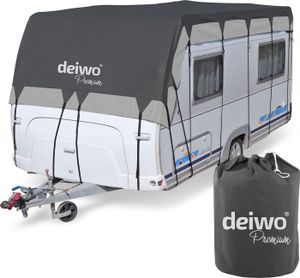 Deiwo Premium Wohnwagen Schutzdach 6x3m Wohnmobil Abdeckplane Dachschutzplane