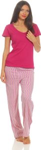 Damen Shorty Schlafanzug , Farben:pink/grün, Gr. :48/50