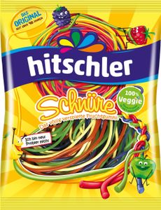 Hitschies bunte Schnüre fruchtige Schnüre mit vier Früchten 125g