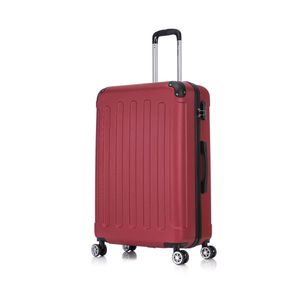 Flexot® F-2045 Koffer Reisekoffer Hartschale Hardcase Doppeltragegriff mit Zahlenschloss Gr. XL Farbe Rubin-Rot