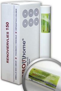 Profhome Renoviervlies 150 g Malervlies Vlies glatte überstreichbare Vliesvliestapete weiß 112,50 qm 1 Kart. 6 Rollen