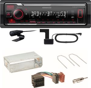 Kenwood KMM-BT408DAB Bluetooth DAB Einbauset für Opel Astra F G Corsa B Zafira A