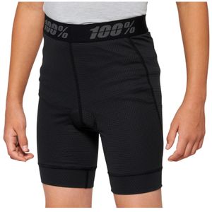 100% Ridecamp Youth Short w/ Liner, black, 26'