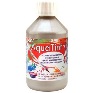 Flüssige Wasserfarbe AquaTint - Farbe silber - 250ml Flasche