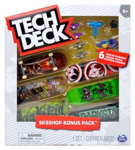 Tech Deck Sk8Shop Satz von 6 Skateboards Bonus Pack Darkstar + Zubehör