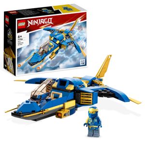 LEGO 71784 NINJAGO Jays Donner-Jet EVO, Aufrüstbares Ninja Spielzeug-Flugzeug mit Jay Minifigur, Geschenkidee zum Geburtstag für Kinder ab 7 Jahren