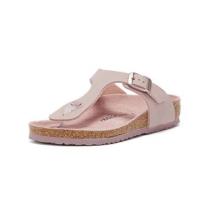 Birkenstock Gizeh Birkibuc Flor Kinder Lavendel erröten Sandalen