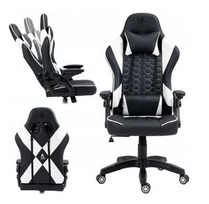 Kraken Chairs | Feyton | Ergonomická kancelářská židle | Pracovní židle | Otočná židle | Herní křeslo | Herní židle | do 130 | Černá a bílá