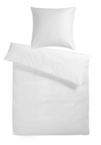 Biber Bettwäsche 135x200 Weiß Uni Flanell Bettwäsche einfarbig Winter Bettbezug 135 x 200