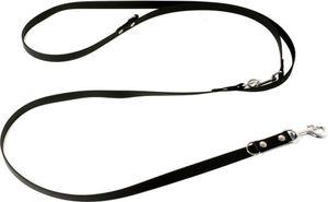 Mystique® Biothane verstellbare Leine 16mm schwarz 300cm