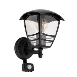 Lampa ogrodowa, elewacyjna zewnętrzna ścienna z czujnikiem ruchu IMMA BLACK PIR E27 czarna IP44 EDO777381 EDO Garden Line